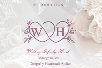 Creative Wedding Heart Font Designs for Invitations