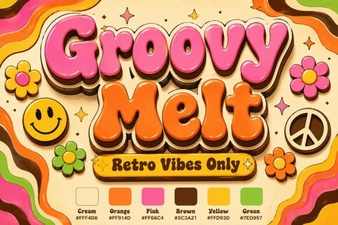 Groovy Melt Font for Creative Digital Designs