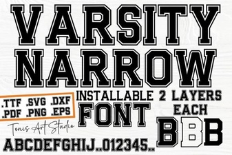 Craft Bold Designs with Varsity Narrow Font